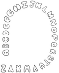 Uppercase Alphabet Printable Coloring Page
