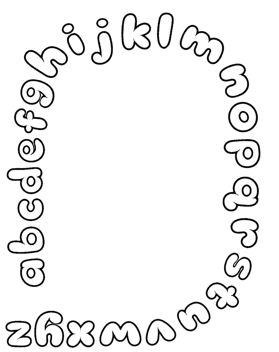Lowercase Alphabet Printable Coloring Page