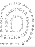 Complete Alphabet Printable Coloring Page