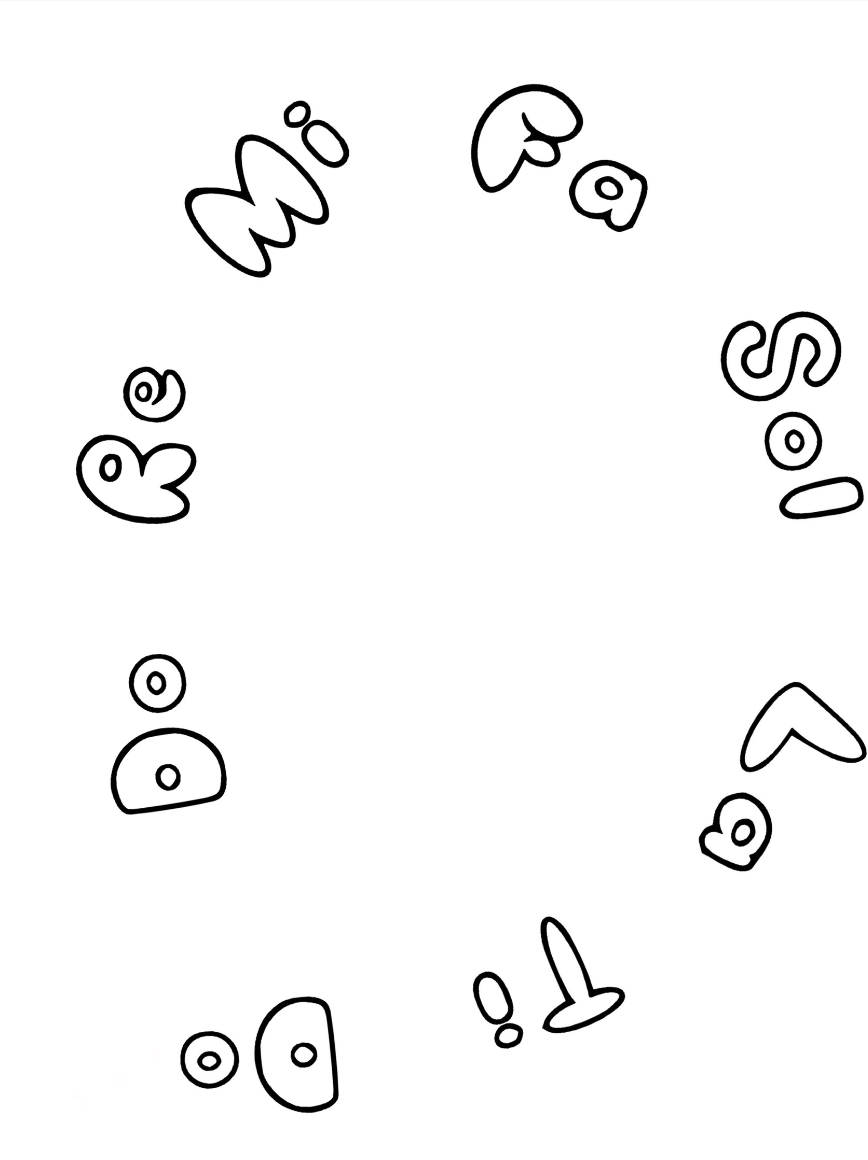 Ascending Rainbow Solfeggio Printable Coloring Page
