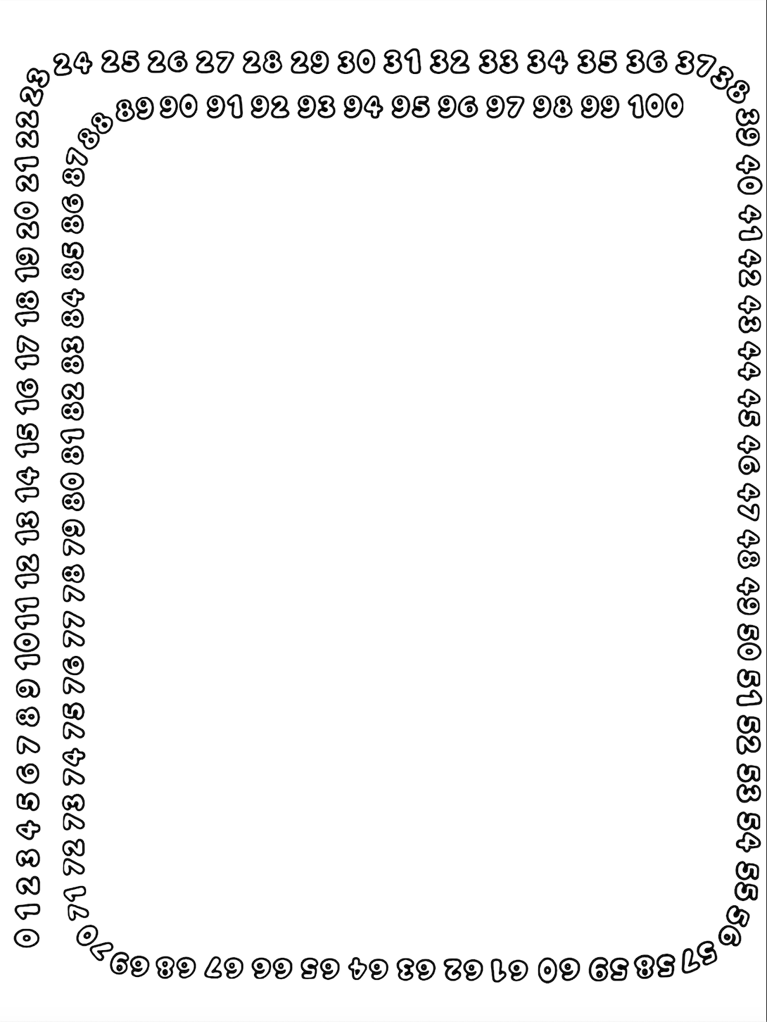 Numbers Printable Coloring Page
